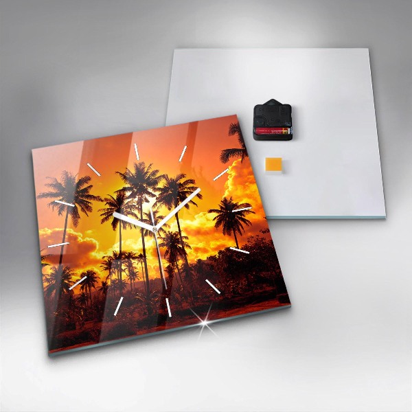 Reloj de pared cuadrado Tailandia Playa de Klong Prao