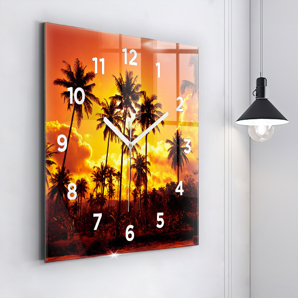 Reloj de pared cuadrado Tailandia Playa de Klong Prao