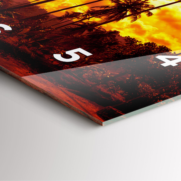 Reloj de pared cuadrado Tailandia Playa de Klong Prao