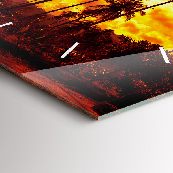 Reloj de pared cuadrado Tailandia Playa de Klong Prao