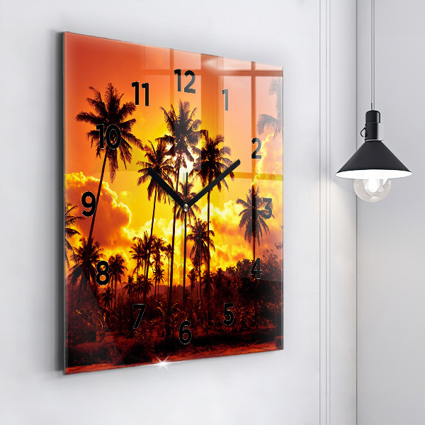 Reloj de pared cuadrado Tailandia Playa de Klong Prao