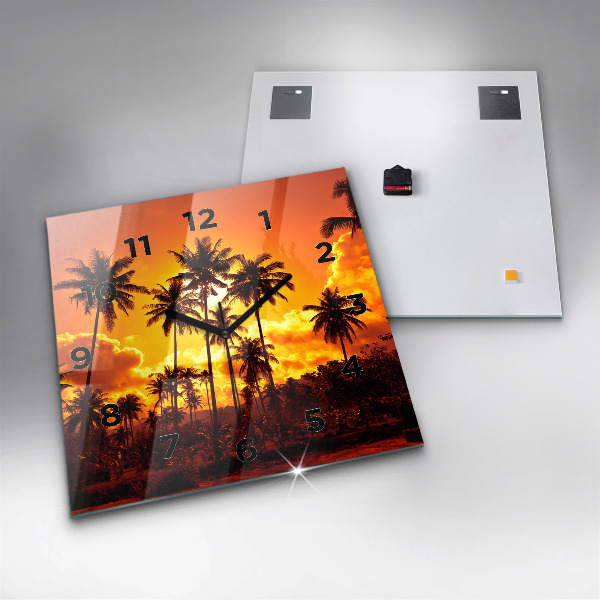 Reloj de pared cuadrado Tailandia Playa de Klong Prao