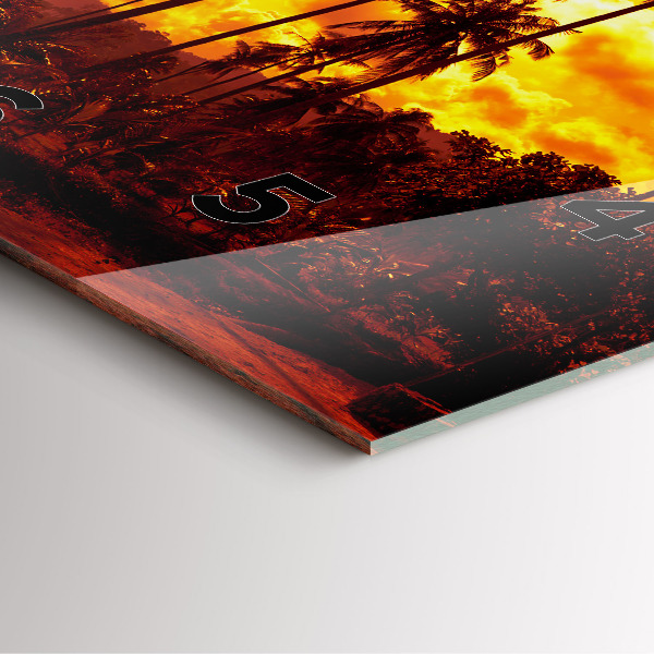 Reloj de pared cuadrado Tailandia Playa de Klong Prao