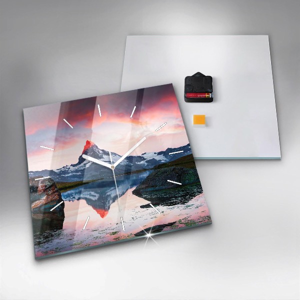 Reloj cuadrado Lago Stellisee Matterhorn
