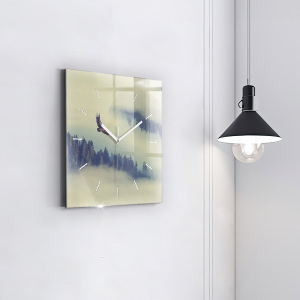Reloj cuadrado Bosque brumoso Águila