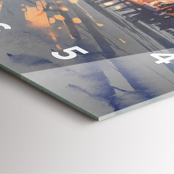 Reloj de pared cuadrado Paisaje invernal de árboles