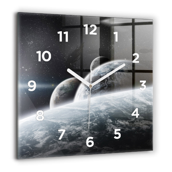Reloj de pared cuadrado Cosmos Planetas