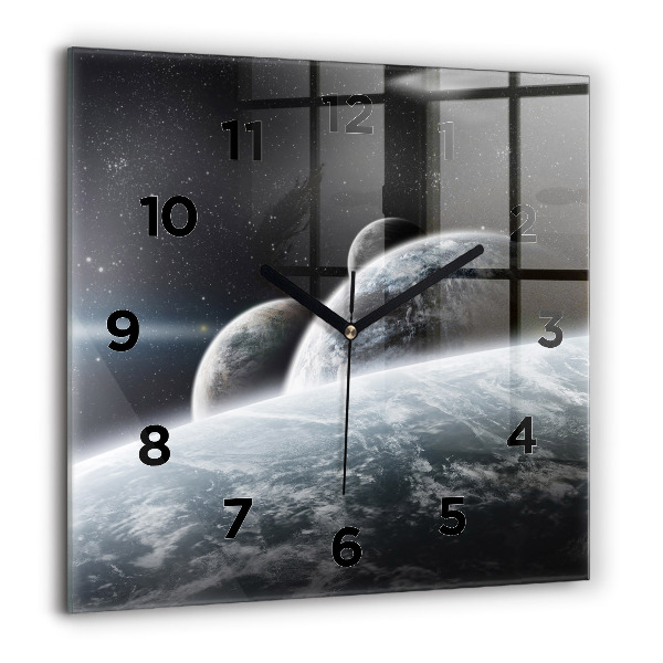 Reloj de pared cuadrado Cosmos Planetas