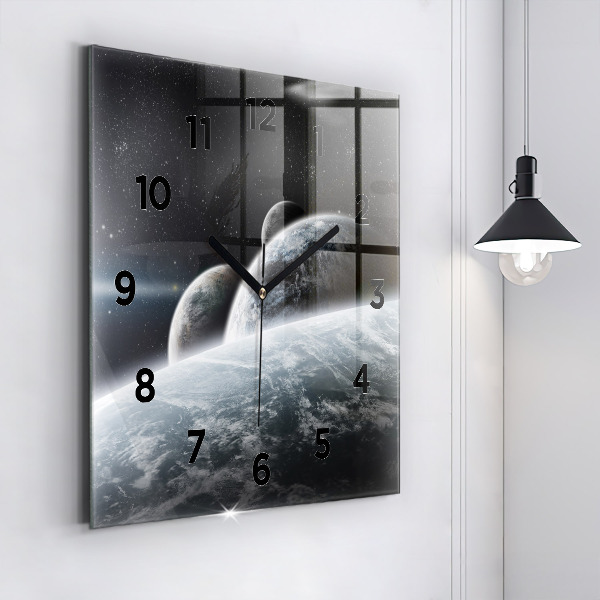 Reloj de pared cuadrado Cosmos Planetas