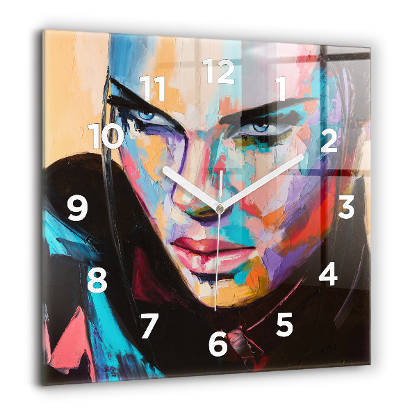 Reloj cuadrado Retrato de mujer