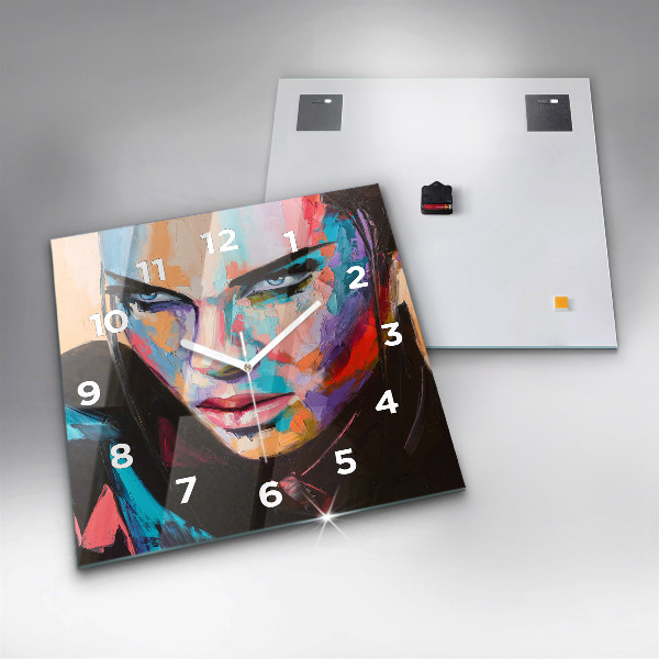 Reloj cuadrado Retrato de mujer