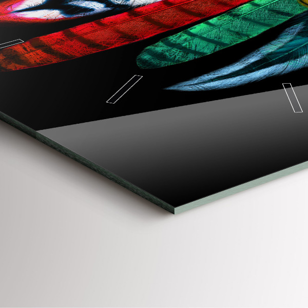 Reloj cuadrado Plumas de pájaro en colores