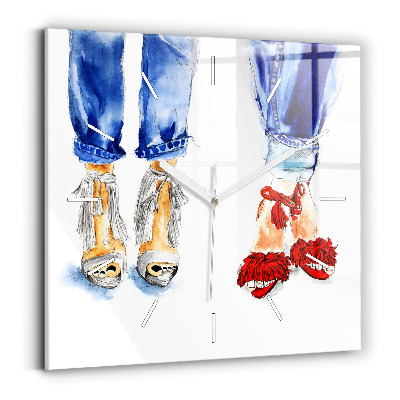 Reloj de pared cuadrado Alfileres de mujer