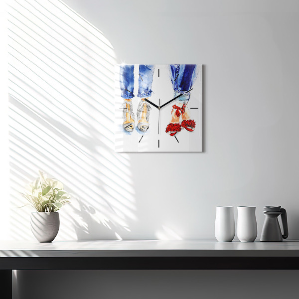 Reloj de pared cuadrado Alfileres de mujer