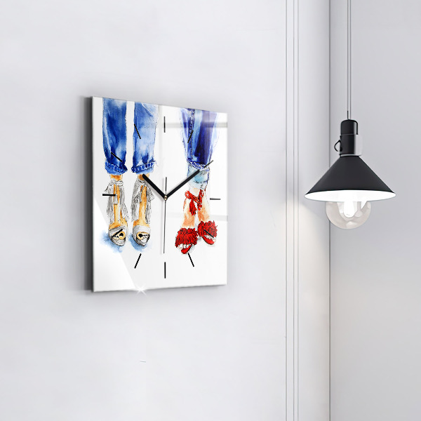 Reloj de pared cuadrado Alfileres de mujer