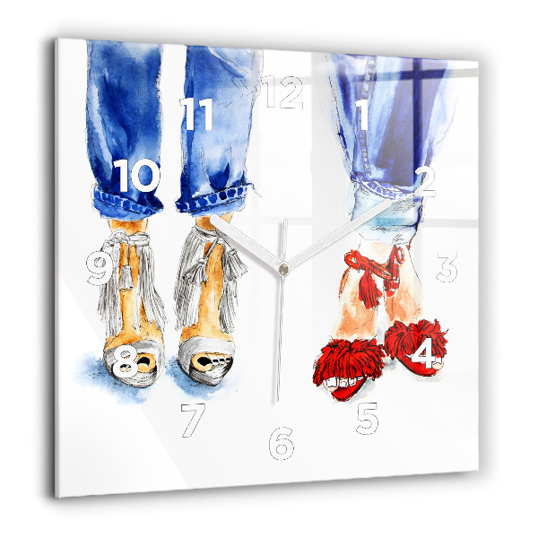 Reloj de pared cuadrado Alfileres de mujer