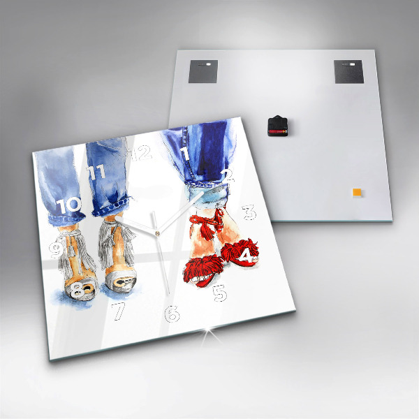 Reloj de pared cuadrado Alfileres de mujer