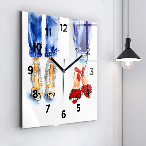 Reloj de pared cuadrado Alfileres de mujer