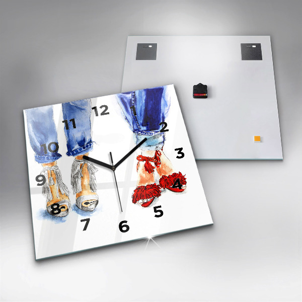 Reloj de pared cuadrado Alfileres de mujer