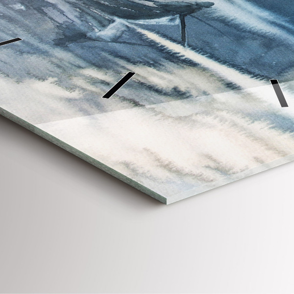 Reloj cuadrado Pescador en un lago