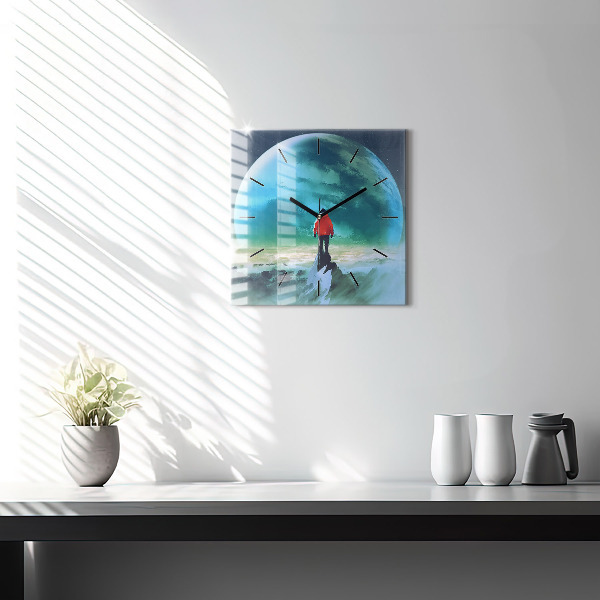 Reloj cuadrado Hombre en la luna