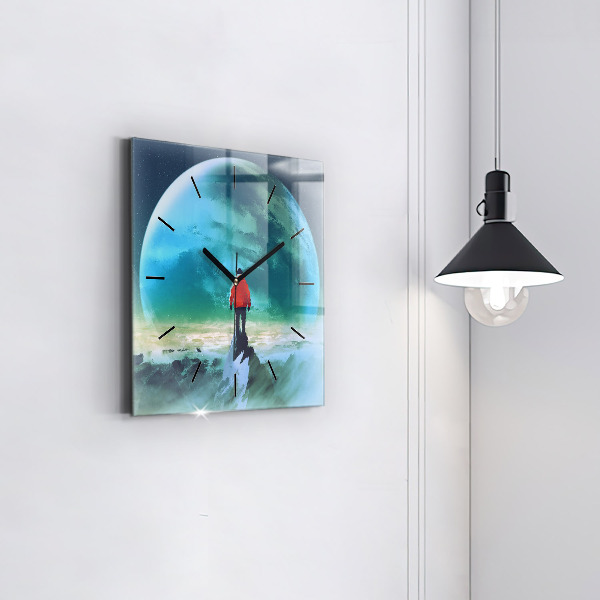 Reloj cuadrado Hombre en la luna