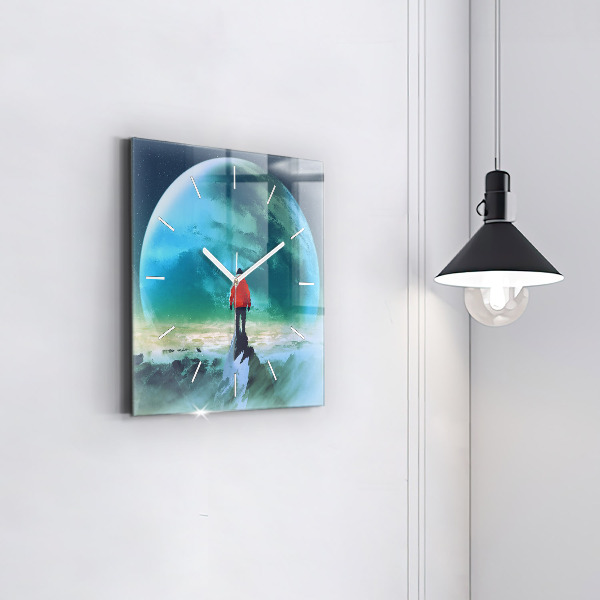 Reloj cuadrado Hombre en la luna