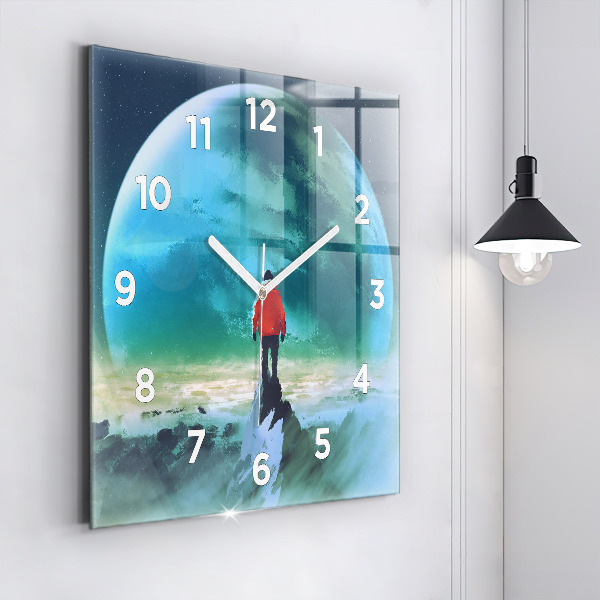 Reloj cuadrado Hombre en la luna