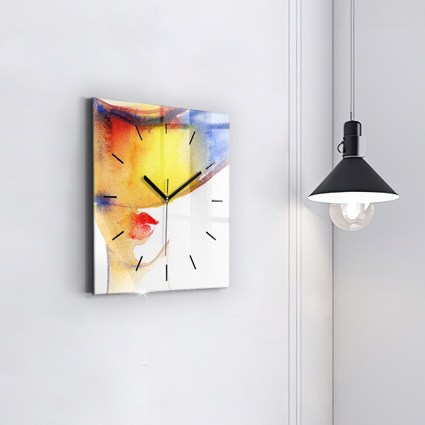 Reloj cuadrado Mujer con sombrero