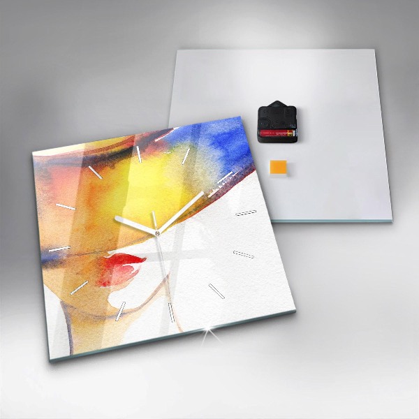 Reloj cuadrado Mujer con sombrero