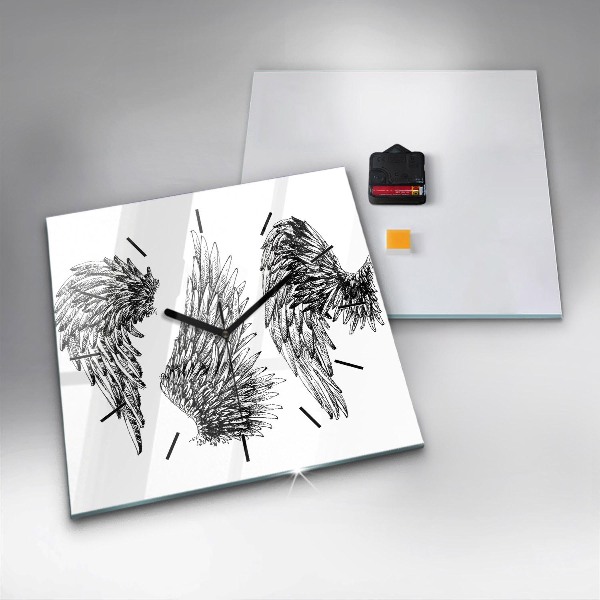 Reloj de pared cuadrado Alas de ángel