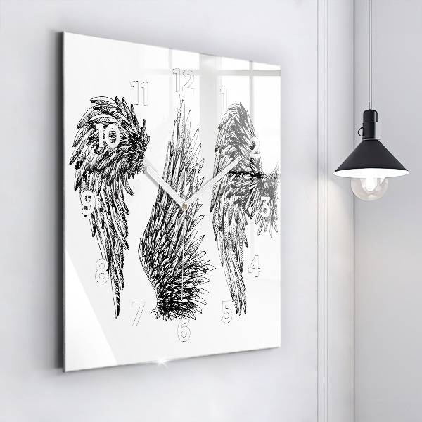 Reloj de pared cuadrado Alas de ángel