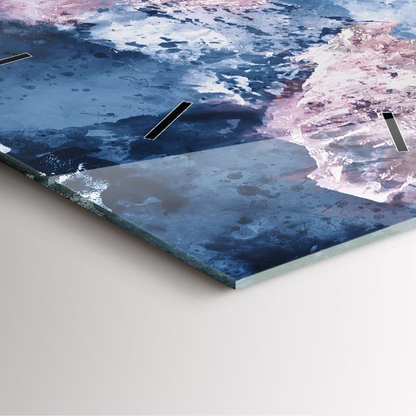 Reloj de pared cuadrado Montañas abstractas