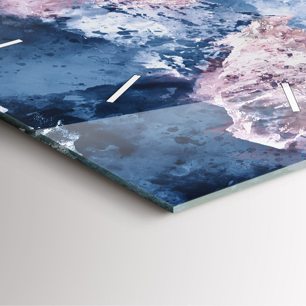 Reloj de pared cuadrado Montañas abstractas