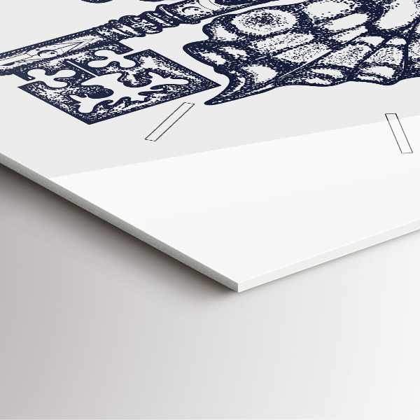 Reloj de pared cuadrado Mariposa y llave - estilo boho