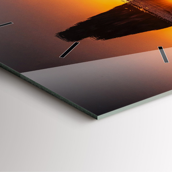 Reloj cuadrado Corredor y puesta de sol