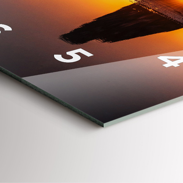 Reloj cuadrado Corredor y puesta de sol