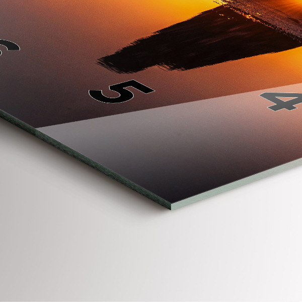 Reloj cuadrado Corredor y puesta de sol