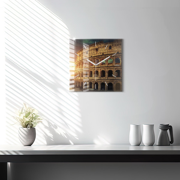 Reloj de pared cuadrado Coliseo romano