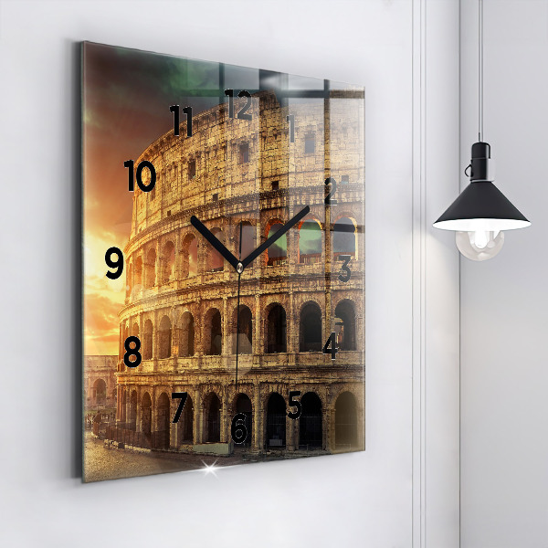 Reloj de pared cuadrado Coliseo romano