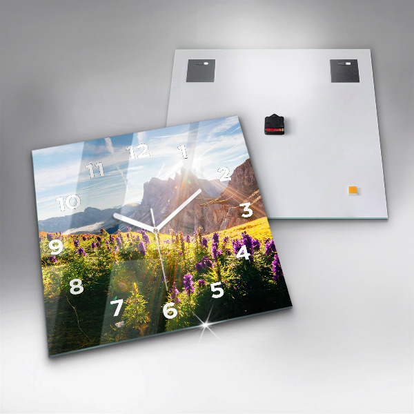 Reloj cuadrado Pradera de lavanda