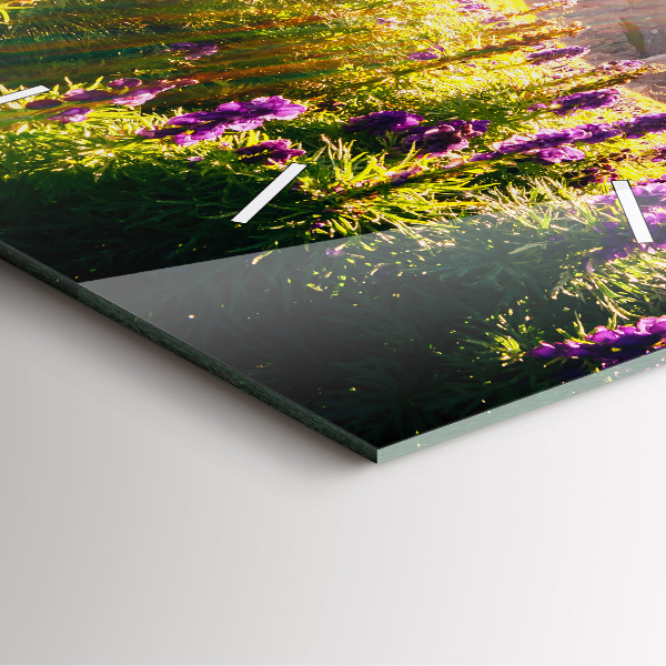 Reloj cuadrado Pradera de lavanda