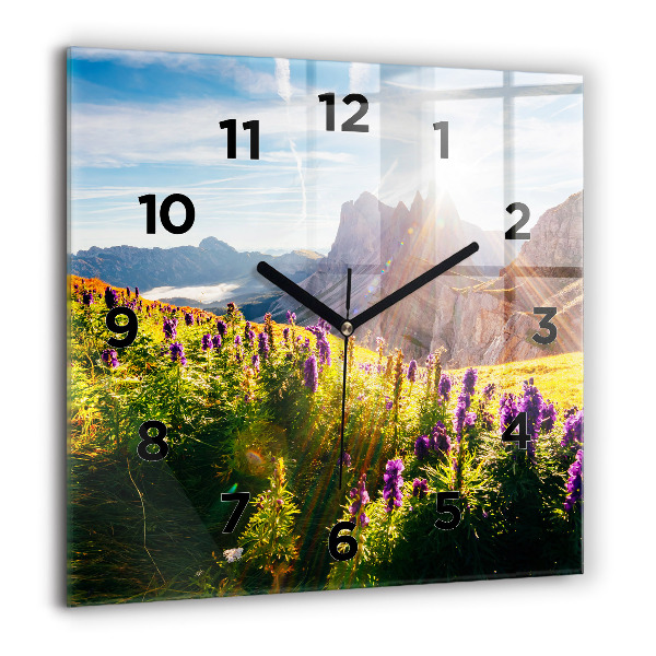 Reloj cuadrado Pradera de lavanda