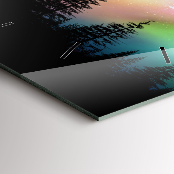 Reloj de pared cuadrado Aurora boreal