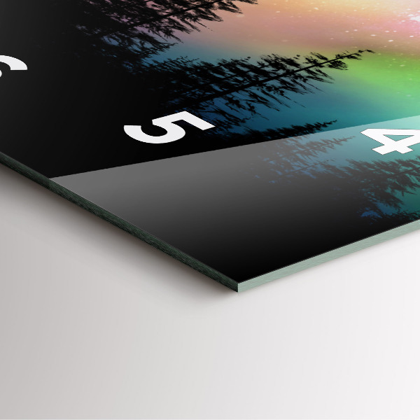 Reloj de pared cuadrado Aurora boreal