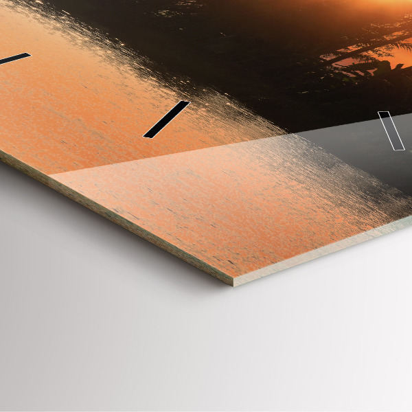 Reloj cuadrado Puesta de sol Palmeras Vacaciones