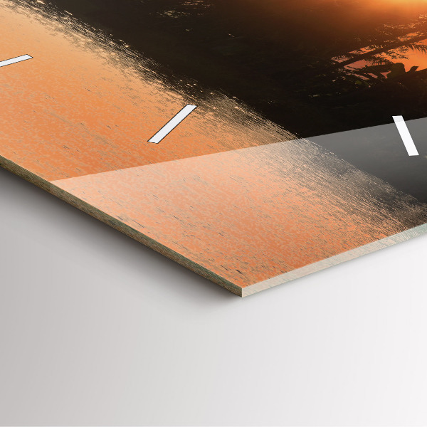 Reloj cuadrado Puesta de sol Palmeras Vacaciones