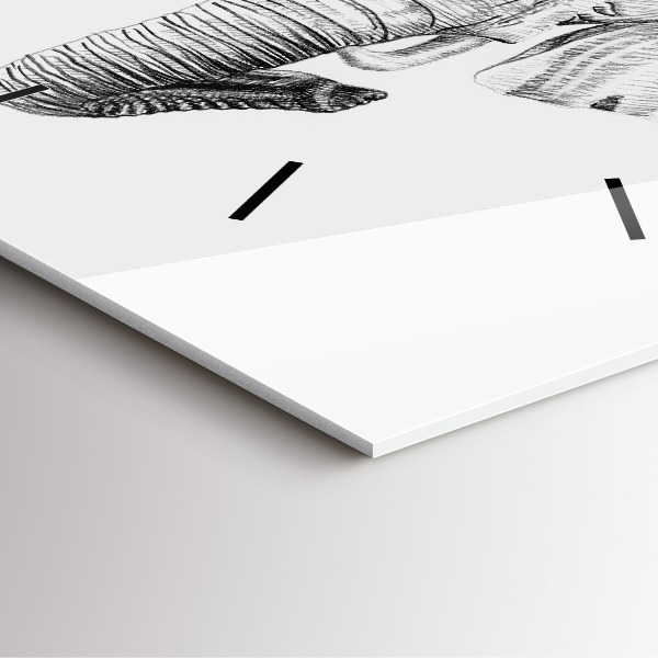 Reloj cuadrado Vector cabeza de elefante