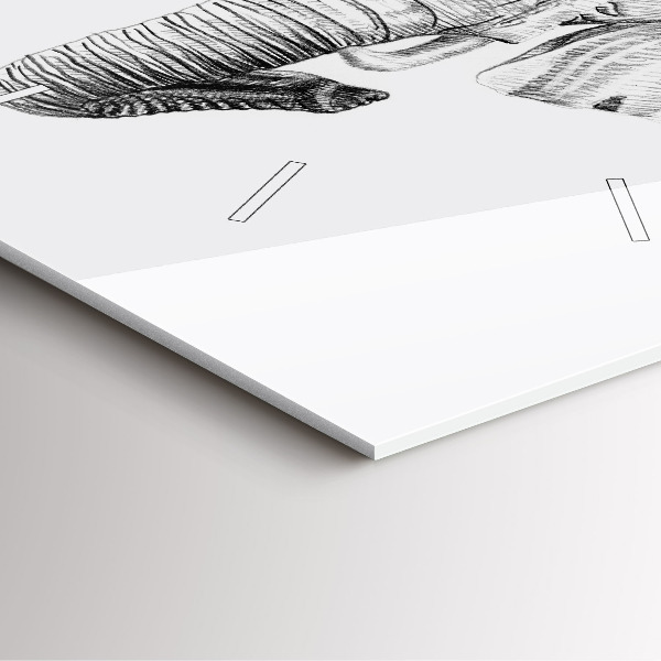 Reloj cuadrado Vector cabeza de elefante