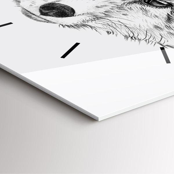 Reloj de pared cuadrado Vector cabeza de zorro